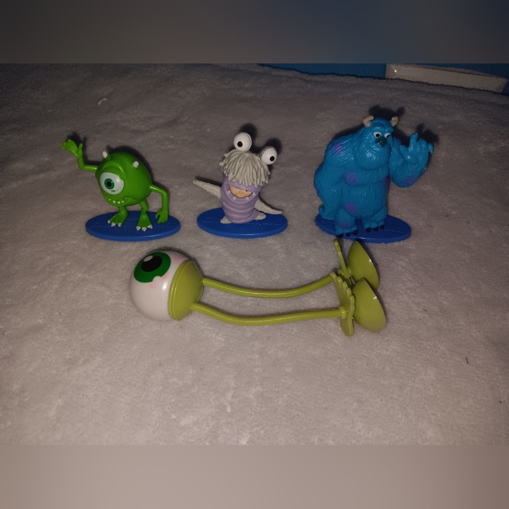 Disney Pixar 2019 Mattel Monsters Inc Mini Figures Lot of 4 Pre-owned